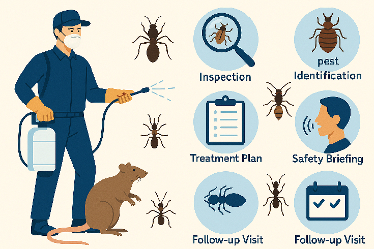 Commercial pest control service for office building in Edmonton